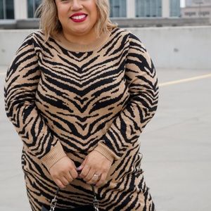Lane Bryant Tiger Stripped Sweater
